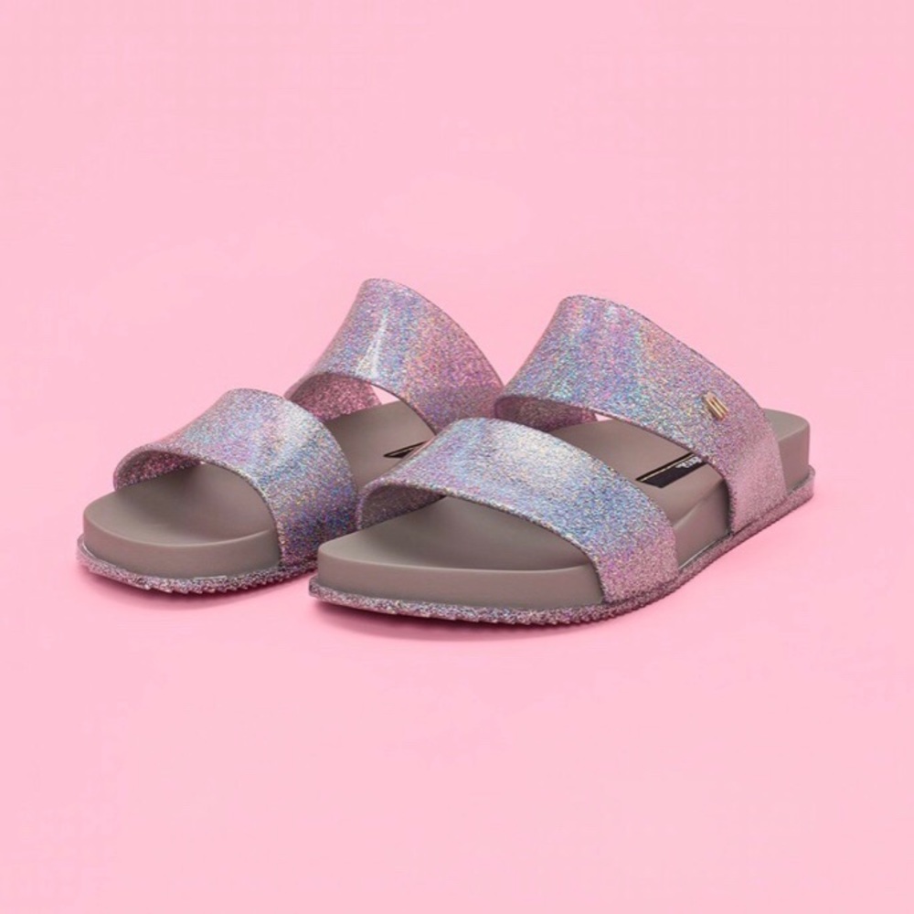 Melissa Cosmic Slide Iridescent Silver 6-7 (37)